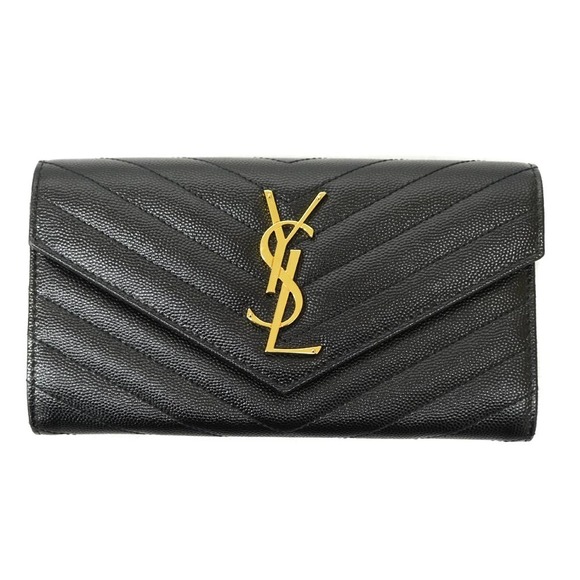 Saint Laurent Wallet Black Long Yves - Picture 1 of 13